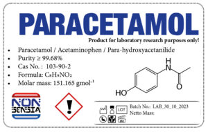 🧪 Paracetamol (4-Acetamidophenol) | High-Purity Analytical Reference Standard | CAS 103-90-2 | Nonsensia Lab -1000mg