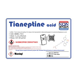 Tianeptine acid CAS 72797-41-2 - analytical reference standard, 1000 mg, product label
