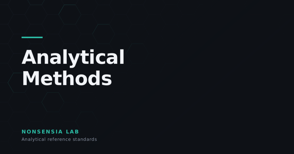 Analytical Methods — analytical reference standards, Nonsensia Lab