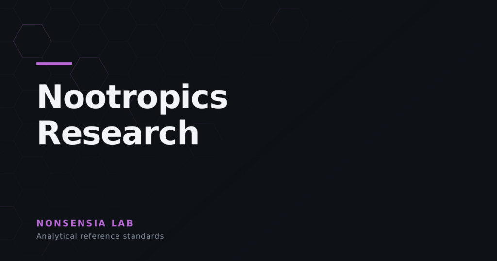 Nootropics Research — analytical reference standards, Nonsensia Lab